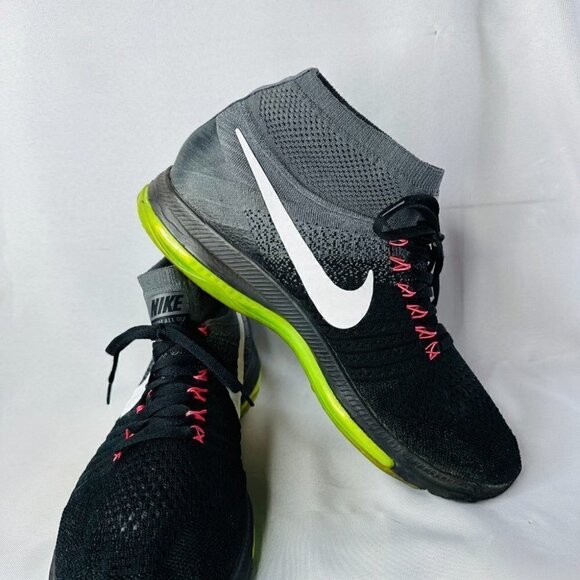 Nike Mens Zoom All Out Black Gray Flyknit Athletic Running Shoes Size US 11 - Picture 9 of 11